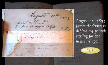 The First Daybook -- Campbell Carriage Factory interactive ledger